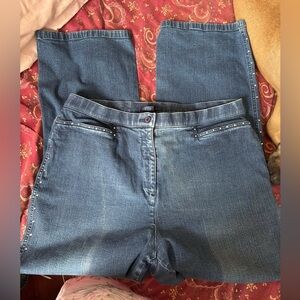 Westbound Size 16 Short Women’s Stretchy Rhinestone Studded Jeans 34x27